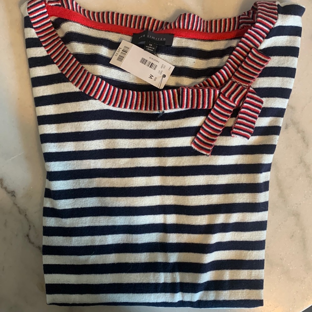 Bow neck nautical sweater